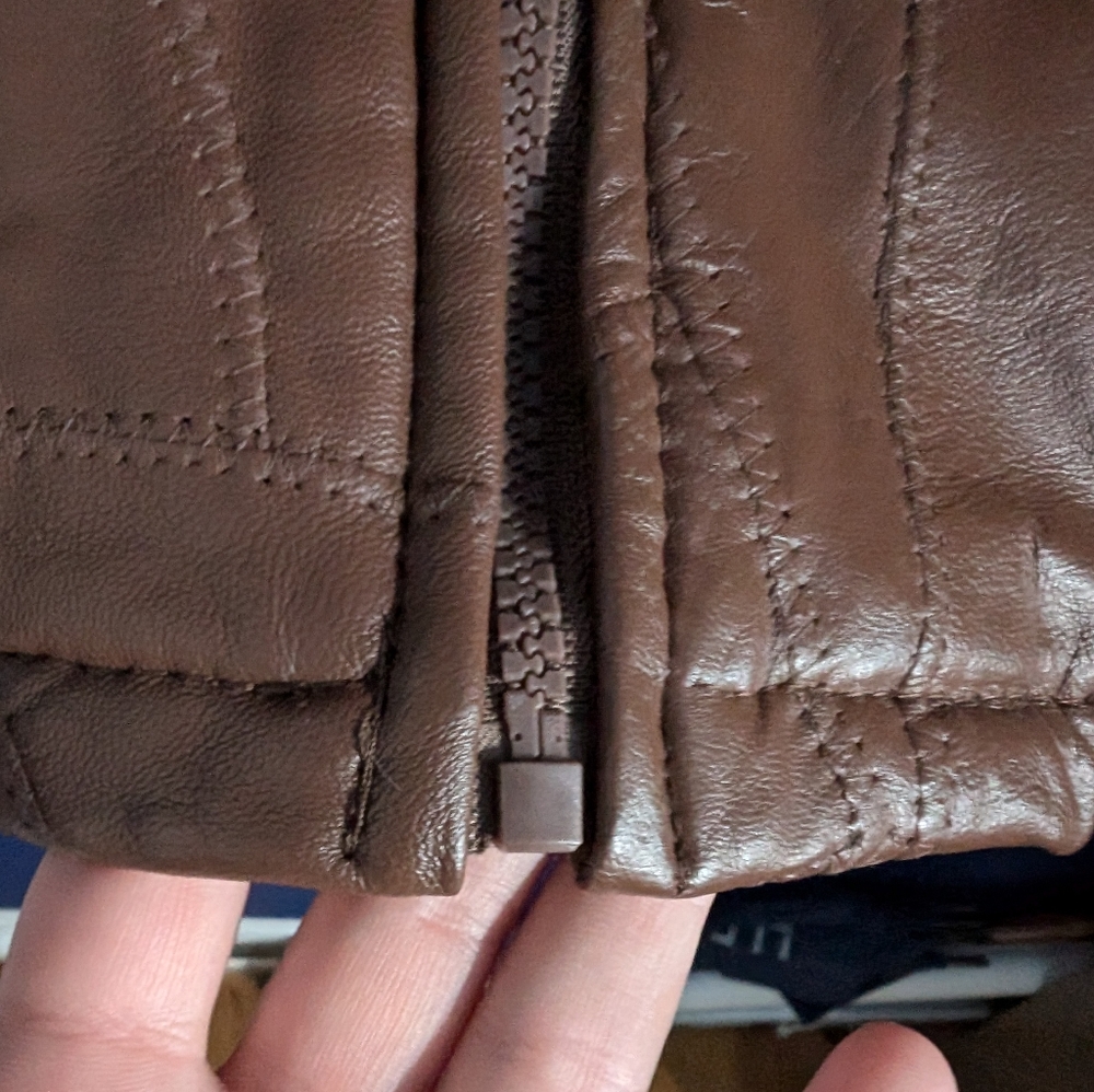 Patchwork Leather Jacket - image 4